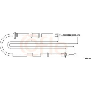 Lanko parkovací brzdy Lanovod parkovací brzdy COFLE 12.0774
