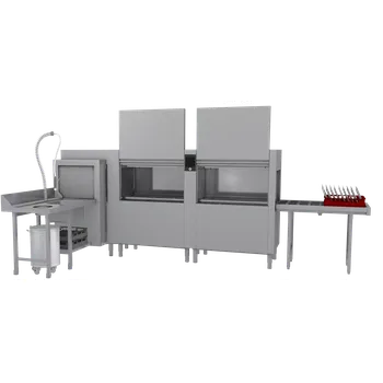 Myčka nádobí Myčka tunelová 270, studená voda, výstup vpravo, rohový předmycí modul | RM - XT 270 R CTPWR