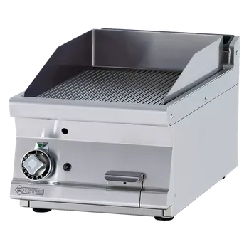 Kuchyňský gril Grilovací deska 36x51 plynová chromovaná rýhovaná bez podestavby | RM - FTRT-74GS