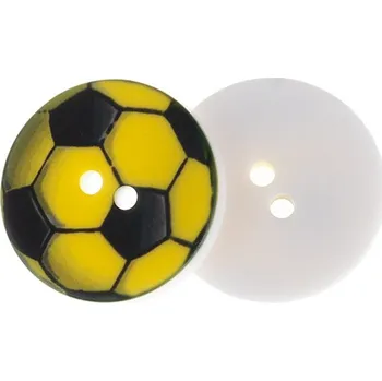 Knoflík - sada 6 ks Žlutá 349892JJ průměr 15 mm