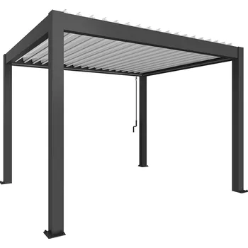 Pergola Biohort Hliníková Pergola 3,5x3, tmavě šedá metalíza / Bílá (Originální pergola v kvalitě od Biohort)