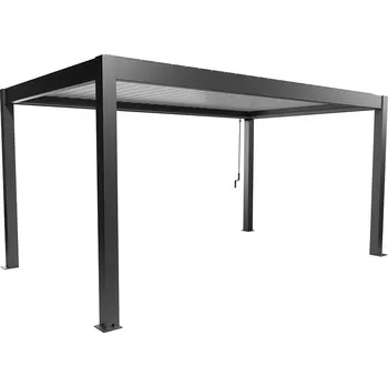 Pergola Biohort Hliníková Pergola 5x3, tmavě šedá metalíza / Bílá (Originální pergola v kvalitě od Biohort)