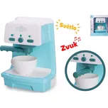 Kávovar pákový 16,5x12cm na baterie se světlem, zvukem a doplňky v krabičce