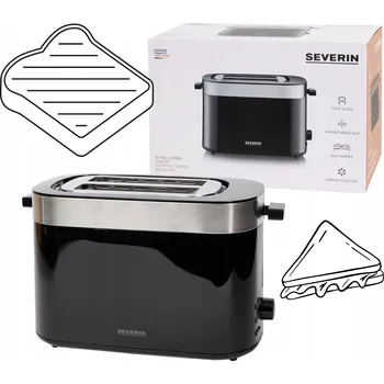 Topinkovač Topinkovač Severin Topinkovač na chleba 800W černý 800 W