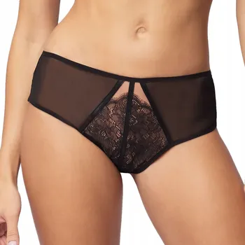 Kalhotky Vivisence 1069 černé krajkové tyl klasické kalhotky 36 KALHOTKY