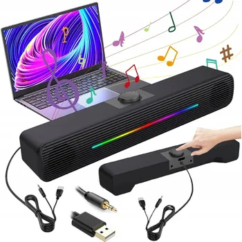 USB KABELOVÝ REPRODUKTOR 3W S RGB PODSVÍCENÍM K POČÍTAČI