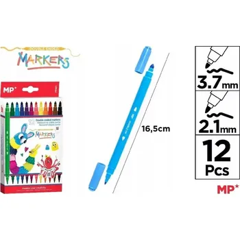 FIXY POPISOVAČE FIXY 12 BAREV, OBOUSTRANNÉ MP