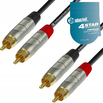 Audio kabel Kabel RCA - RCA Adam Hall K4TCC0090 0,9 m (RCA kabel – RCA, délka 0,9 m)