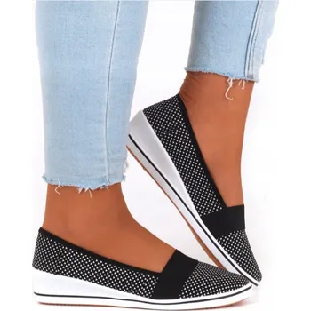 Dámské tenisky ČERNÉ / BÍLÉ TENISKY -39- BOTASKY NA KLÍNKU