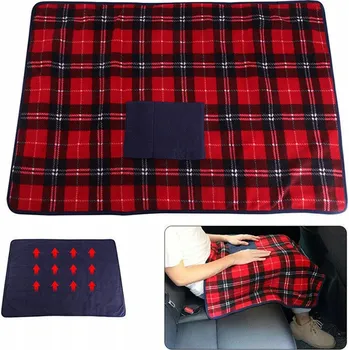 VYHŘÍVANÁ DEKA USB S KAPSOU - ROZMĚRY 88X65CM DO AUTA I KANCELÁŘE