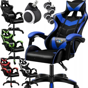 Kancelářská židle Cerlo FOX-1-P NIEBIESKO-CZARNY modrá