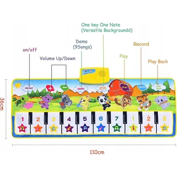 Hudební nástroj pro děti Hudební Podložka na klávesy EXTSUD pro děti, Dárek k narozeninám