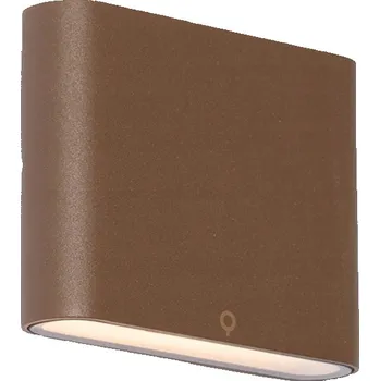 Nástěnné svítidlo Venkovní nástěnné svítidlo QAZQA hnědé s integrovaným LED zdrojem 9 W
