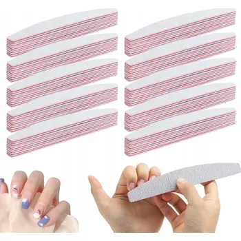 PILNÍKY NA NEHTY 50 KS OBOUSTRANNÉ 100/180 PŮLMĚSÍC EVA HRUBÉ A JEMNÉ