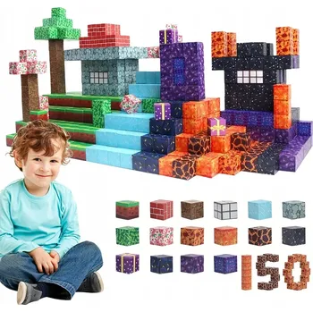 ostatní stavebnice MAGNETICKÉ STAVEBNICE 150 KS 3D STAVEBNICE EDUKAČNÍ SADA