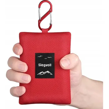 Pikniková deka SIEGVOLL Pikniková Deka Ultralehká Přenosná plážová deka 140 x 200 cm Černá