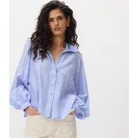 Reserved - Košile s vyšívaným vzorem - bleděmodrá - VA873-05X - VA873-05X-XL