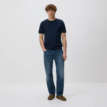 Pánské džíny Reserved - Džíny straight fit - indigo jeans - TU886-57J - TU886-57J-302