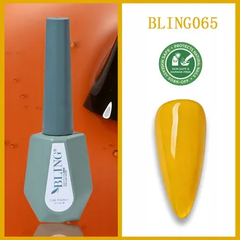 Lak na nehty Bling Gel na nehty HYBRIDNÍ LAK Průhledný žlutý 10 ml č. 65