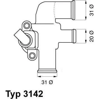 Automobilové těsnění Termostat, chladivo WAHLER 3142.90D