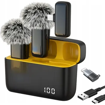 Mikrofon BEZDRÁTOVÝ KLOPNÝ MIKROFON S PŘIPOJENÍM USB-C