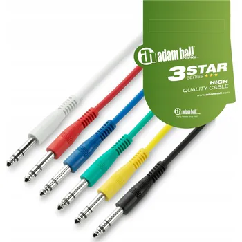 Audio kabel Kabel 6,3 mm jack - 6,3 mm jack Adam Hall K3BVV0060SET 0,6 m