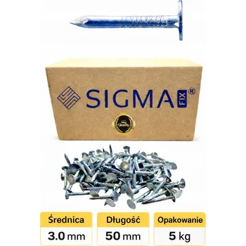 Hřebík Hřebíky lepenkové 3,0x50 mm POZINKOVANÉ balení 5 KG