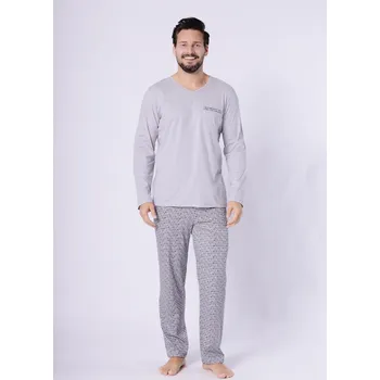 Pánské pyžamo Pyžamo Hotberg 1750 Kajetan sł/r M-2XL šedá M