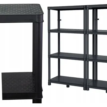 Dílenský regál Dvojitý skladový regál se 4 policemi 1315x1160mm do obchodu nebo skladu