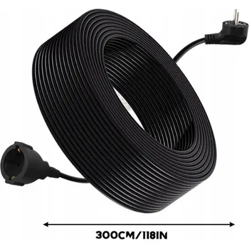Napájecí kabel Prodlužovací Kabel 30m Síťový 1 Zásuvka s Uzemněním 3680W Zahradní Stavební