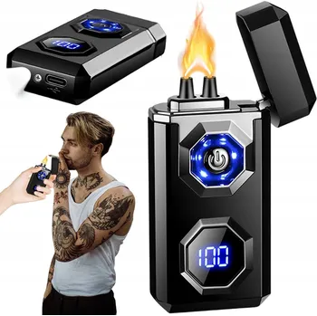 PŘENOSNÝ USB ZAPALOVAČ S ELEKTRICKÝM OBLOUKEM, V ELEGANTNÍM POUZDRU