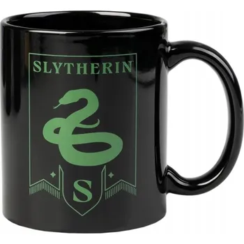 Hrnek černý s erbem - Zmijozel, Harry Potter