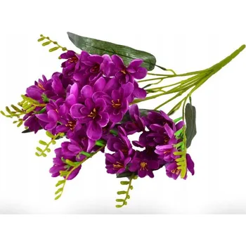 umělá květina Kytice 2 ks umělá FRÉZIE 9 stonků 53 cm fialová | KSC-102A