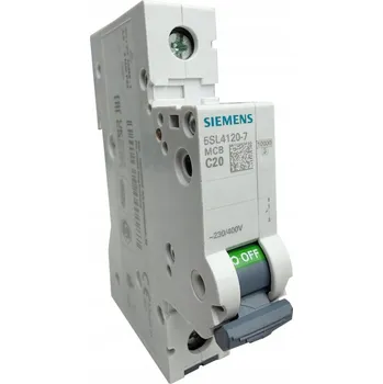 vypínač SIEMENS jistič C20A, 1P, 10kA 0187