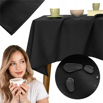 ubrus Ubrus odolný proti skvrnám na stůl hladký univerzální 140x240 SURBO Černý