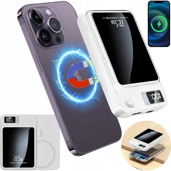 Powerbanka INDUKČNÍ POWERBANKA 10000MAH 15W PD RYCHLÉ NABÍJENÍ TYP-C IPHONE