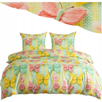 Povlečení Povlečení 160x200 + 2 povlečení Sada Povlečení Motýli 3D Mnoho