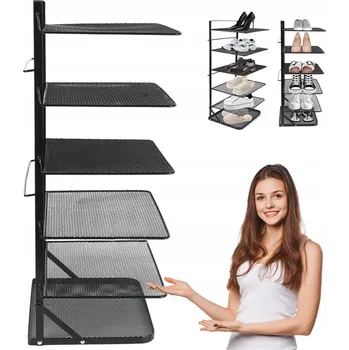 STOJAK PIONOWY METAL 6-PATROVÝ STOJAN NA BOTY, BOTNÍK NA PODPATKY DO PŘEDSÍNĚ