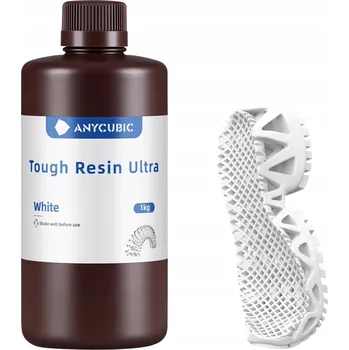 Filament UV Pryskyřice Anycubic Tough Ultra White 1 kg 1 l Pro 3D Tiskárnu