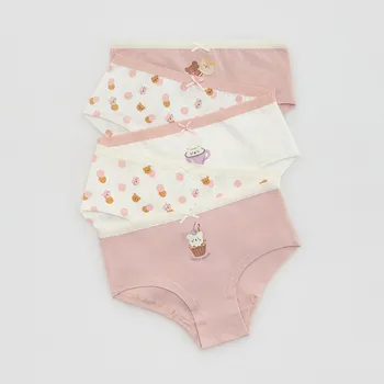 Reserved - Bavlněné kalhotky z potiskem 5 pack - krémová - 640IN-01X - 640IN-01X-U13