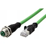 METZ CONNECT Kabel M12 zásuvka - RJ45 zástrčka, 8-pinový, kódování X, 2 m