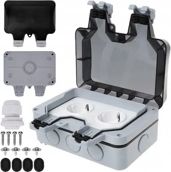 Elektrická zásuvka Bedee Elektrická Zásuvka zásuvka šedá