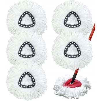 Bezpečnostní kamera 5 náhradních návleků na mop kompatibilních s Vileda Turbo, trojúhelníkové čisticí