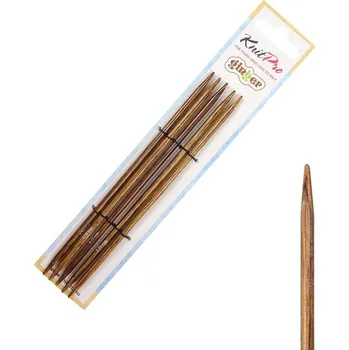 Nástroj na niť a příze Dřevěné ponožkové jehlice Ginger 15 cm 3,75 mm