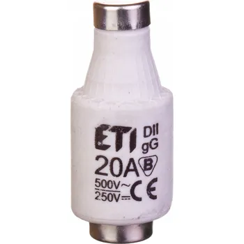 Autopojistky ETI Tavná pojistka DII BEZPEČNOSTNÍ gG 20A/500V