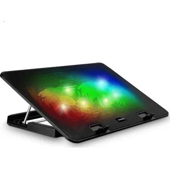 EVOLVEO A101RGB, chladící podložka pro notebook, 2x ventilátor, RGB podsvícení