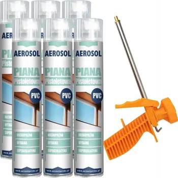 Montážní pěna PISTOLE NA PUR PĚNU + 6x NÍZKOTLAKÁ PISTOLOVÁ PĚNA