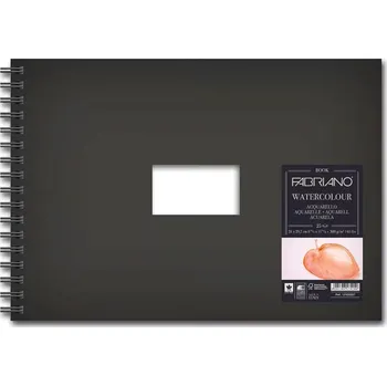 Výtvarný papír Watercolour Book A4 300 g/m² 25l spirála tvrdé desky akvarel akvarelový blok cold press 25% cotton acid free FSC ISO 9706 Made in Italy hydro power vázaný skicák