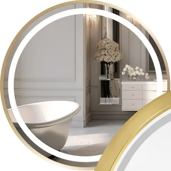 Zrcadlo Zrcadlo Tutumi nástěnné kulaté, kovový rám, 600 x 600 mm