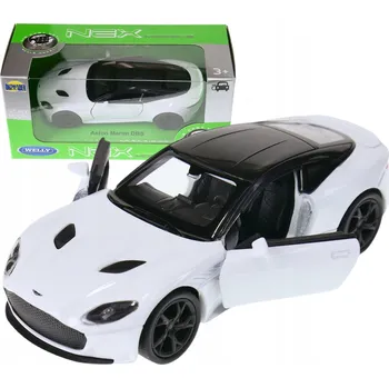 autíčko Mettalový resorak Aston Martin DBS v měřítku 1:34 -39 Welly Nex bílý